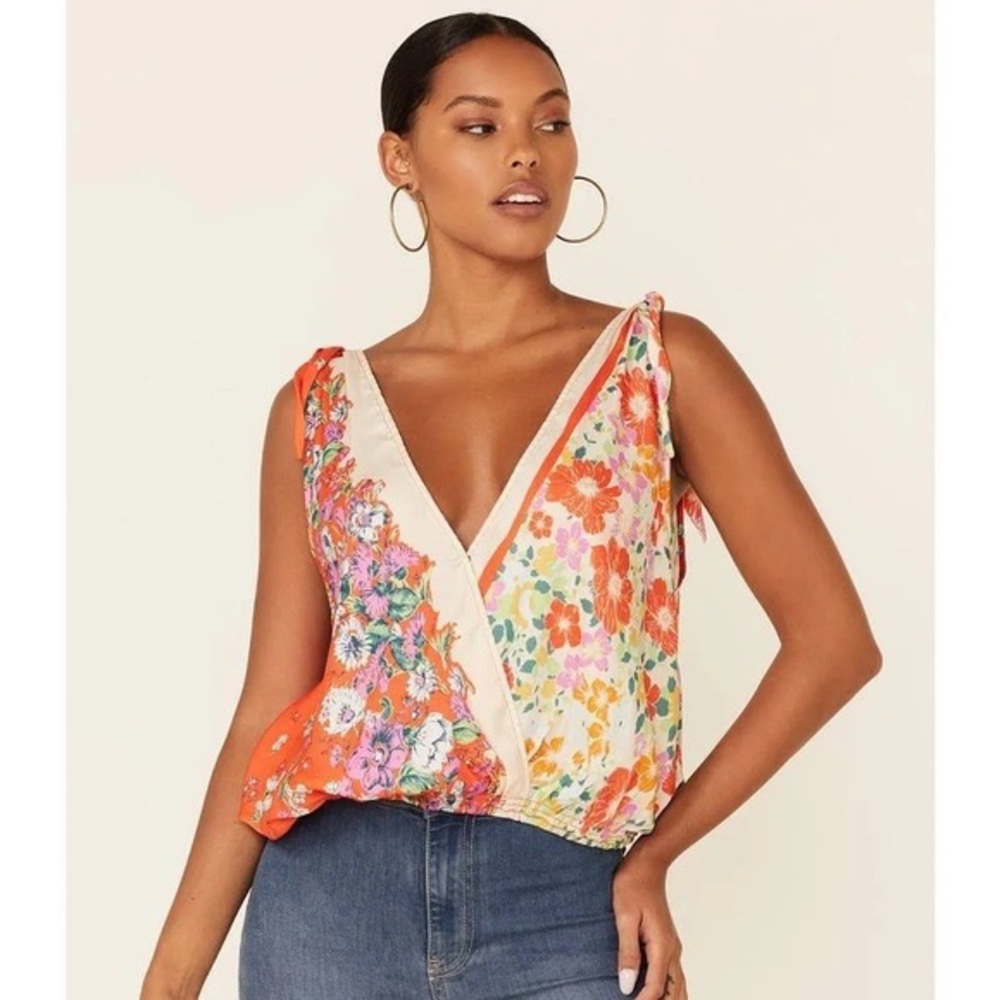 Free People Tied to You Tank Fiesta Combo Size Medium M